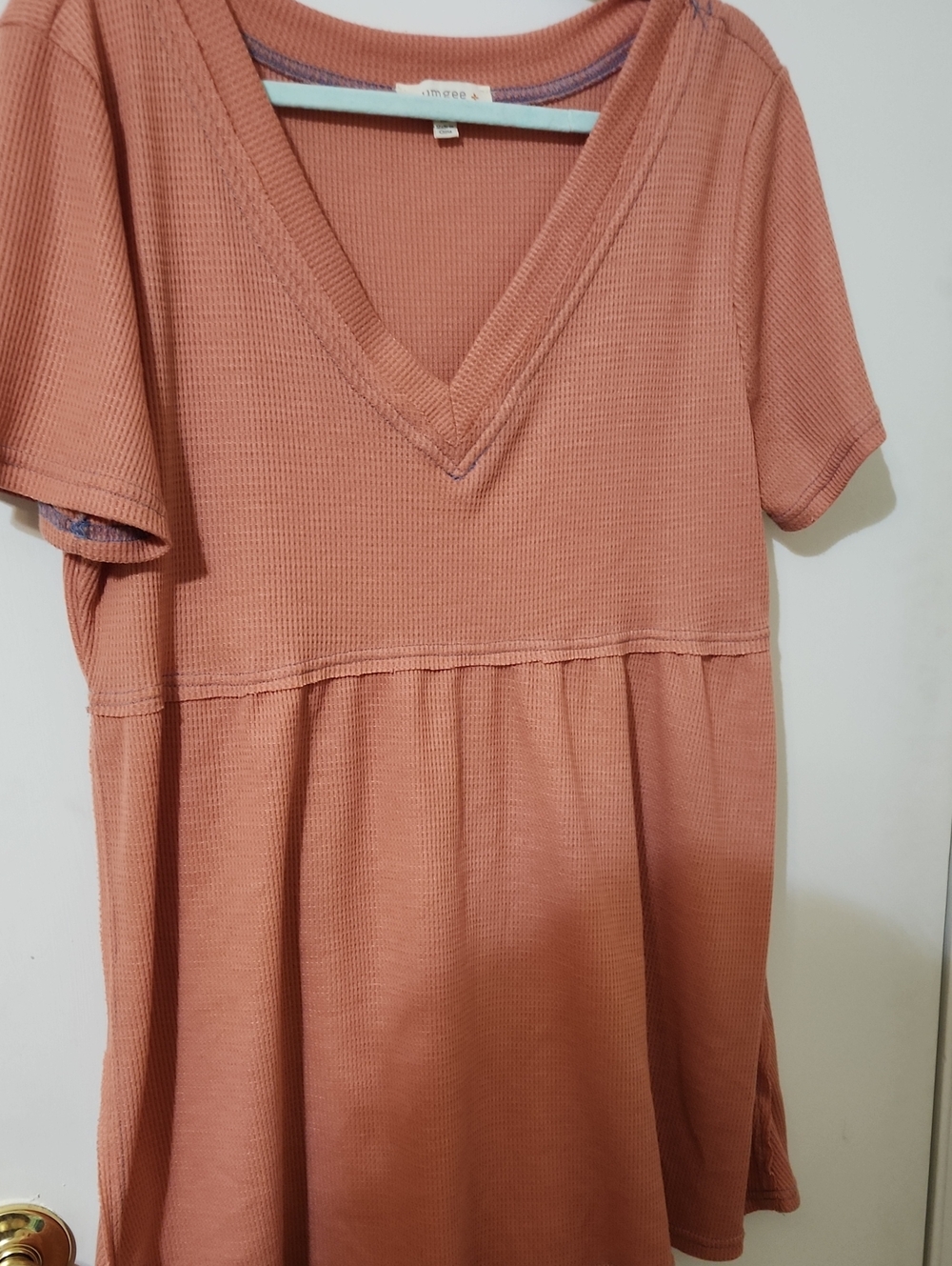 Umgee Ribbed Knit Top in Dusty Rose
